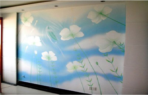 沐川画墙绘怎么画好白云的蓬松感？