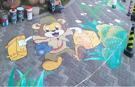 沐川夏季画地面彩绘会遇到的问题