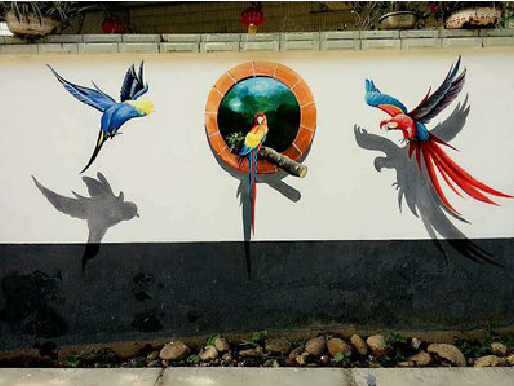 沐川视觉错位-3D墙绘设计