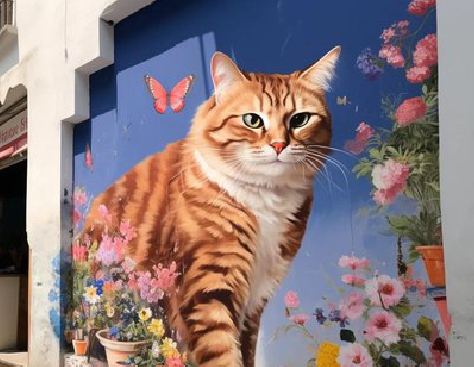 沐川自己绘制有个性的手绘墙