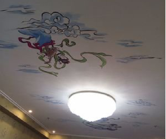 沐川如何快速绘制天花板上的手绘墙？