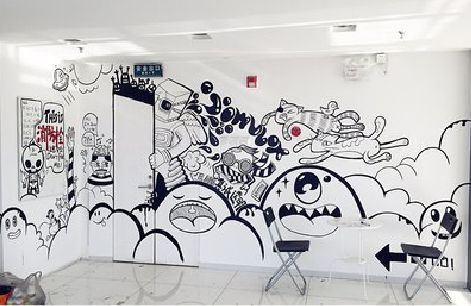 沐川手绘墙并非传统涂鸦。